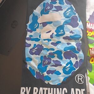A Bathing Ape Blue Camo Graphic Tee